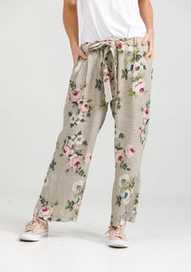 Eva Linen  floral pants   Seamist