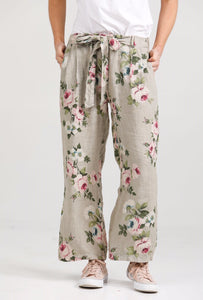 Eva Linen  floral pants   Seamist