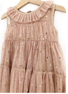 Twinkle Twinkle Little Star Dress,  Rose Gold.