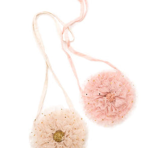 Tulle Ruffle Bags.  Cream & Pink