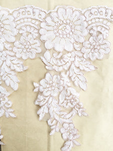 scalloped corded lace. marie antoinette pink