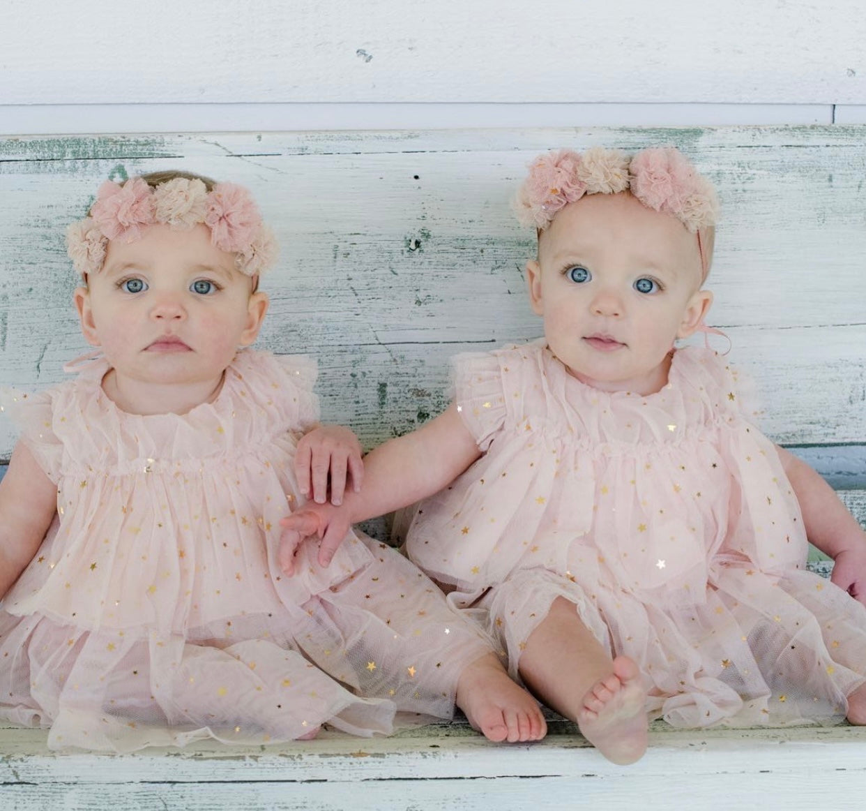 Pink dress with shop gold stars