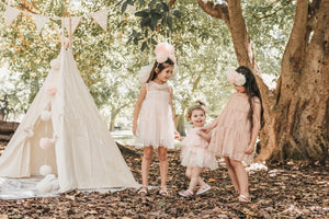 Baby Twinkle Twinkle Little Star dress. Pale pink with gold stars