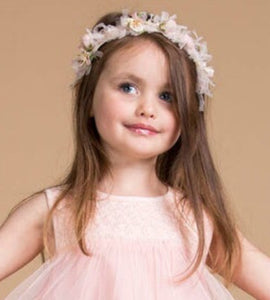 Josie. Child`s tulle and rosebud headband.