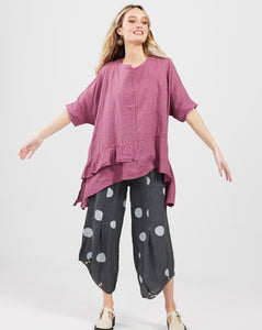 Sorrento Linen top. Grape