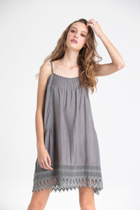 Amelie Lace edged cotton slip.