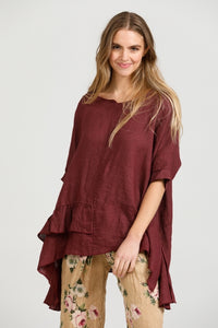 Sorrento linen top. Wine