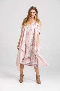 Sabine Linen Duster Coat. Blush