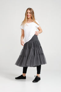 Ariette Tulle Tutu skirt. charcoal