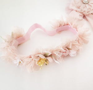 Josie . childrens flower and tulle baby band