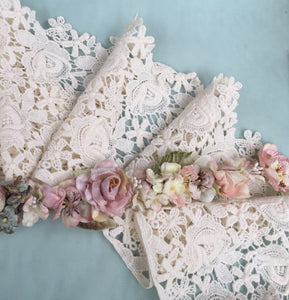 Rose Guipure ivory lace