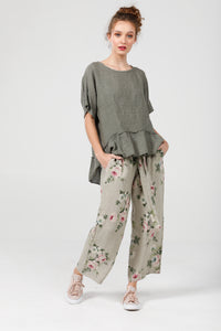 Eva Linen  floral pants   Seamist