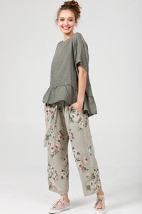 Eva Linen  floral pants   Seamist