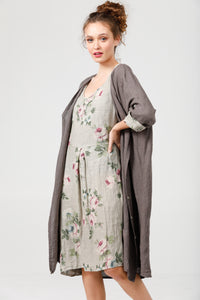 Amelia Floral Linen dress . Seamist