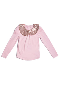 All that Glitters Top with Sequinned collar.